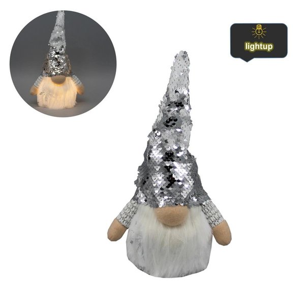 Admired By Nature 7 Gnome w LED Light White Hat ABN5D009WHT